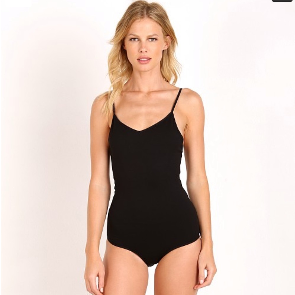 Free People Black Bespoke Low Back Bodysuit XS/S